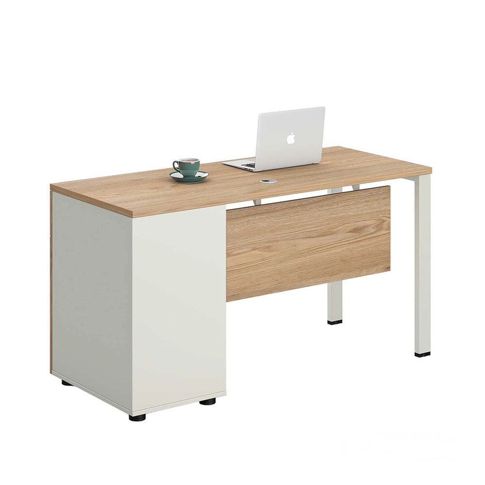 Офис бюро с контейнер Monaco 120/60/75h см бряст-бяло